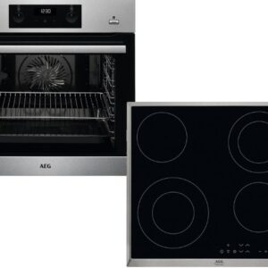 Set Εντοιχισμού AEG Φούρνος BEB355020M + Εστίες Κεραμικές HK634021XB