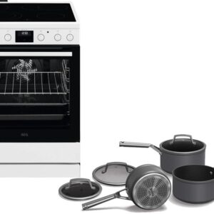 Set Κουζίνα Κεραμική Aeg CCB6440ABW + Σετ Κατσαρόλες Ninja C33000EU 3τμχ