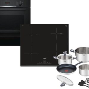 Set Εντοιχισμού Bosch Φούρνος HBA554EB0 + Εστία Επαγωγική PIE631FB1E + Μαγειρικά Σκεύη Tefal G713SB45 11τμχ