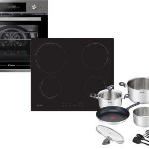 Set Εντοιχισμού Candy Φούρνος FSCTX615 + Εστίες Κεραμικές CH64CCB + Μαγειρικά Σκεύη Tefal G713SB45 11τμχ