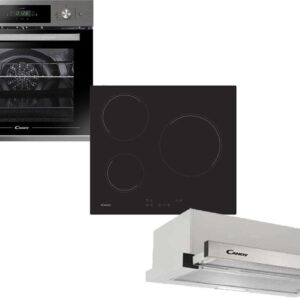 Set Εντοιχισμού Candy Φούρνος FSCTX615 + Εστίες Κεραμικές CH63CC + Απορροφητήρας Συρόμενος Candy CBT 6130/3X