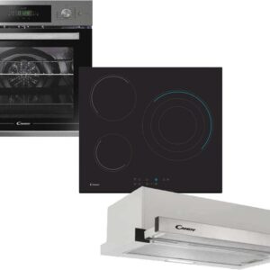 Set Εντοιχισμού Candy Φούρνος FCTS815XL + Εστίες Κεραμικές CH63TVT + Απορροφητήρας Συρόμενος CBT 6130/3X