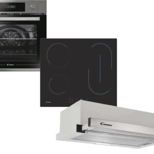 Set Εντοιχισμού Candy Φούρνος FCT625XL + Εστίες Κεραμικές CH64BVT + Απορροφητήρας Συρόμενος CBT 6130/3X