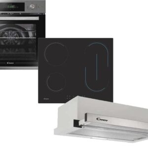 Set Εντοιχισμού Candy Φούρνος FCTS815XL + Εστίες Κεραμικές CH64BVT + Απορροφητήρας Συρόμενος CBT 6130/3X