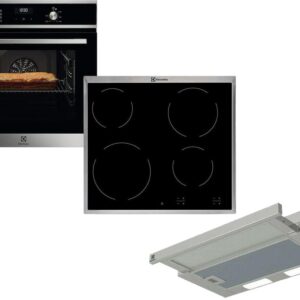 Set Εντοιχισμού Electrolux Φούρνος EOF5C50BX + Εστία Κεραμική EHF16240X + Απορροφητήρας Συρόμενος LFP226S Inox
