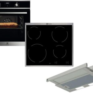 Set Εντοιχισμού Electrolux Φούρνος EOF3H40BX + Εστία Κεραμική EHF16240X + Απορροφητήρας Συρόμενος LFP226S Inox