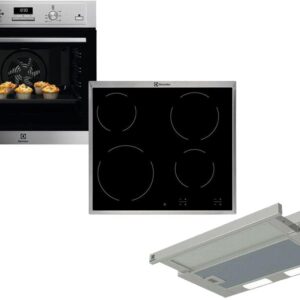 Set Εντοιχισμού Electrolux Φούρνος EOD3H70X + Εστία Κεραμική EHF16240X + Απορροφητήρας Συρόμενος LFP226S Inox