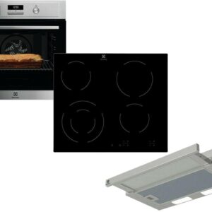 Set Εντοιχισμού Electrolux Φούρνος EOF4P74X + Εστίες Κεραμικές EHF6241FOK + Απορροφητήρας Συρόμενος LFP226S Inox