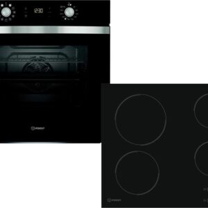 Set Εντοιχισμού Indesit Φούρνος Indesit IFWS 4841 JH BL + Eστία Αυτόνομη Κεραμική Indesit RI 161 C Black