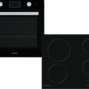 Set Εντοιχισμού Indesit Φούρνος IFW 65Y0 J BL +  Εστίες Κεραμικές RI 161 C