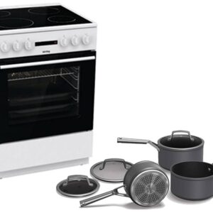 Set Κουζίνα Κεραμική Korting KEC6A60WGKRT + Σετ Κατσαρόλες Ninja C33000EU 3τμχ