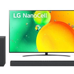 LG Set Home Cinema TV 55" 55NANO763QA + Soundbar LG S65Q 3.1 400W Black