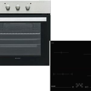 Set Εντοιχισμού Sharp Φούρνος K-50M22lL2 + Εστίες Κεραμικές KH-6V08FT00
