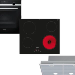 Set Εντοιχισμού Siemens Φούρνος HB578G0S6 + Εστία Κεραμική ET61RBEA1E + Απορροφητήρας Μηχανισμός LB75565