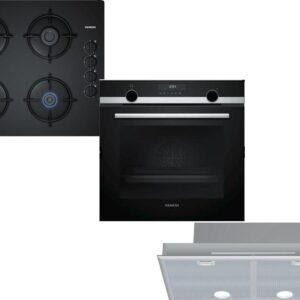 Set Εντοιχισμού Siemens Φούρνος HB578G0S6 + Εστία Υγραερίου EO 6B6PB1 + Απορροφητήρας Μηχανισμός LB75565