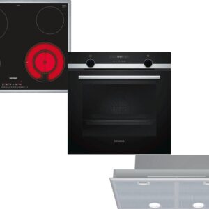Set Εντοιχισμού Siemens Φούρνος HB537A0S0 + Εστία Κεραμική ET645FFN1E + Απορροφητήρας Μηχανισμός LB75565