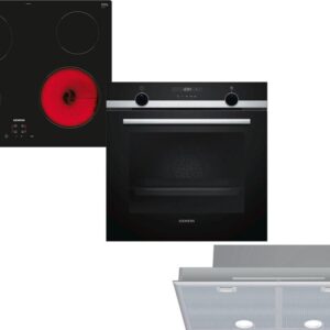 Set Εντοιχισμού Siemens Φούρνος HB537A0S0 + Εστία Κεραμική ET61RBEA1E + Απορροφητήρας Μηχανισμός LB75565