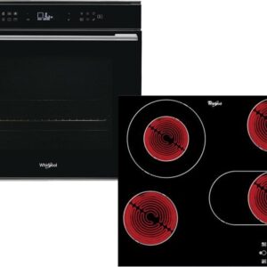 Set Εντοιχισμού Whirlpool Φούρνος W7 OM4 4S1 P + Εστία Κεραμική Whirlpool AKT 8190 BA