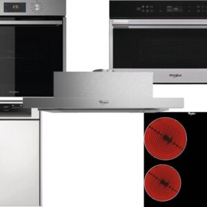 Set Εντοιχισμού Whirlpool Φούρνος OAS KN8V1 IX + Εστίες Κεραμικές AKT 8090 NE + Απορροφητήρας Συρόμενος AKR 749/1 IX + Φούρνος Μικροκυμάτων Εντοιχιζόμενος W7 MD540 + Πλυντήριο Πιάτων Εντοιχιζόμενο WSIC 3M27 C 45cm