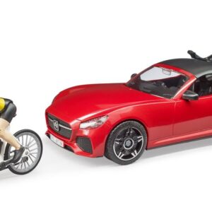 Bruder Αυτοκινητάκια Roadster with Racing Bicycle and Cyclist για 3+ Ετών 03485