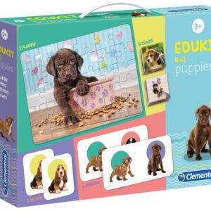 Clementoni 18071 4 in 1 (2 επιτραπέζια + 2 puzzles) Σκυλάκια