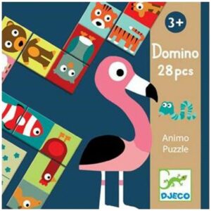 Djeco Επιτραπέζιo Ντόμινο 28κομ. Ζωάκια Διπλής Όψης για 3+ Ετών 08165