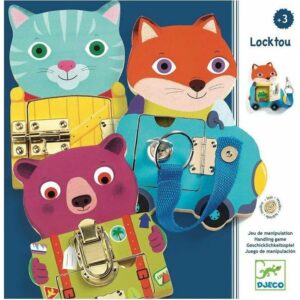 Djeco 01664 Εκπαιδευτικό Παιχνίδι με Κλειδαριές Locktou Ζωάκια για 3+ Ετών