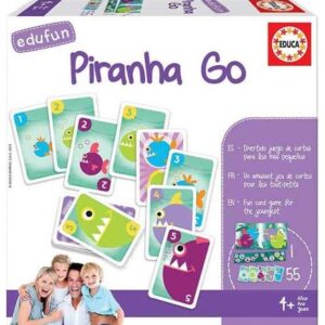 Educa Επιτραπέζιο παιδικό Piranhas Go 18128 - Απλοί κανόνες στα αγγλικά