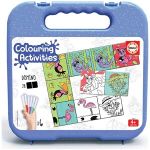 Educa Επιτραπέζιο 18071 Domino Colouring Animals + μαρκαδόρους