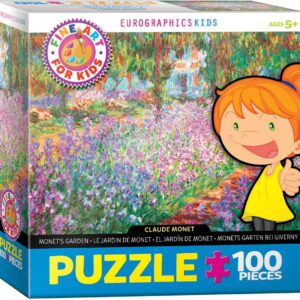 Eurographics Πάζλ 100τεμ. XXL κομμάτια 6100-4908 παιδικό Monet's Gardent Claude Monet Museum Kids Official