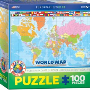 Eurographics Πάζλ 100τεμ. XXL κομμάτια 6100-1271 παιδικό World Map