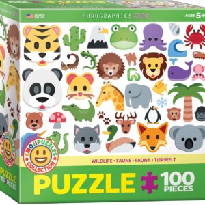 Eurographics Πάζλ 100τεμ. XXL κομμάτια 6100-5395 παιδικό Emojipuzzle - Wildlife Annimals