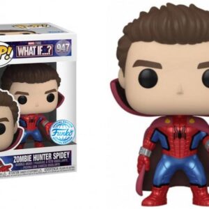 Funko POP! Marvel: What If...? - Zombie Hunter Spidey (Unmasked) (Metallic) (Special Edition) #947 Bobble-Head Vinyl Figure