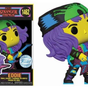 Funko Pop! Television: Stranger Things Season S3 - Eddie (with Guitar) (Blacklight) (Special Edition) #1462 Vinyl Figure