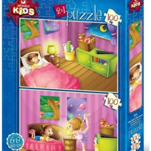 HeiDi Art Πάζλ 2x100τεμ. Large 4518 Ώρα για ύπνο μετά την πρόβα Μπαλλέτου