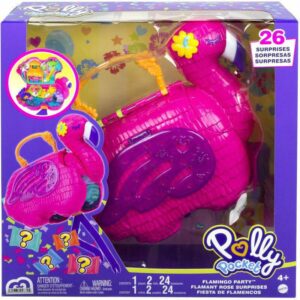 Mattel Polly Pocket Παιχνίδι Μινιατούρα Flamingo Party Πινιάτα για 4+ Ετών Hgc41