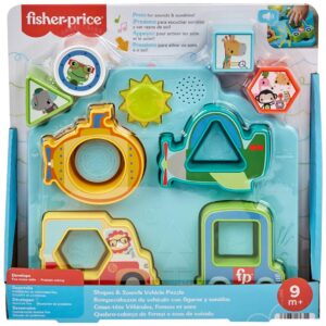 Mattel Fisher-Price Shapes & Sounds Vehicle Puzzle για 9+ Μηνών HRP31