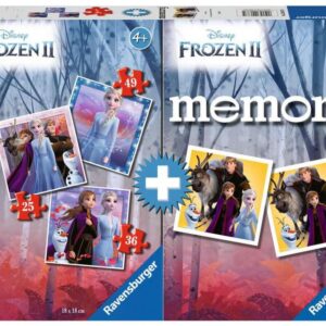 Ravensburger 20673 Επιτραπέζιο Μνήμης memory® Frozen II Ψυχρά & Ανάποδα ΙΙ + 3 Πάζλ