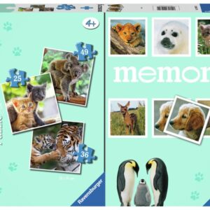 Ravensburger 20984 Memory® + 3 Παζλ Ζωάκια για 3+ Ετών