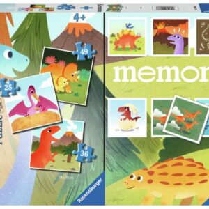 Ravensburger 20986 Memory® + 3 Παζλ Δεινόσαυροι για 3+ Ετών
