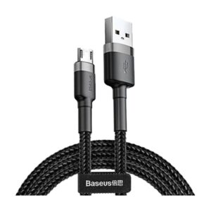Data Cable Baseus Durable Nylon Braided micro USB  QC3.0 2.4A 1.0m Black-Grey CAMKLF-BG1