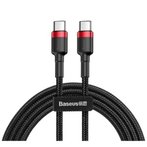 Data Cable Baseus QC3.0 USB-C 1.0m Black-Red CATKLF-G91