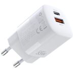 Φορτιστής Choetech PD5006 USB-C + USB-A Cable 33W White