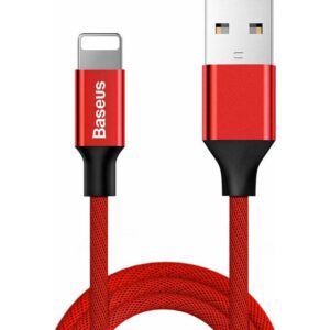 Data Cable Baseus Yiven Braided USB-A to Lightning 1.8m Red