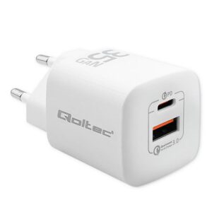 Φορτιστής Qoltec 50763 USB-A 3.0/USB-C 35W White ( No Cable )