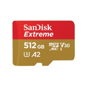 Memory Card 512GB Sandisk Extreme U3 V30 A2 UHS-I με αντάπτορα