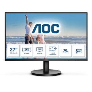 Monitor AOC Q27B3MA 27 ", VA, 2560x1440, 4 ms, 75 Hz, Flat screen