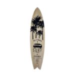 Ξύλινη Επιτοίχια Διακοσμητική Σανίδα Surf 27 x 1 x 110 cm Χρώματος Μαύρο Atmosphera 169386-Black
