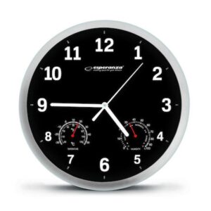 Ρολόι Τοίχου Esperanza Lyon 25cm Black