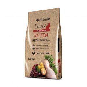 Ξηρά Τροφή Fitmin Purity Kitten Chicken & Liver 1.5Kg